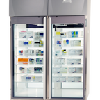 Thumbnail image #1 for Migali Industries EVOX-2PT-LB-RC Clean Room Pass-Thru Refrigerator, 48.1 Cu. Ft., 4 Hinged Glass Doors, Stainless Steel Exterior