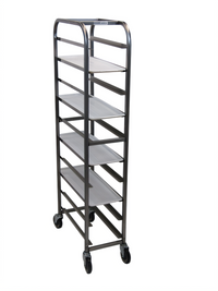 Channel 517SP Stainless Steel End-Load Platter Rack with 10-Platter Capacity and 5-Inch Casters