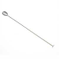 15-3/4 Inch (40 cm) 18/8 Stainless Steel Bar Spoon with Muddler