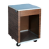 Thumbnail image #1 for Vollrath 2-Series Affordable Portable Black Cashier Station with Stainless Steel Top and Bottom Shelf, 24 x 24 x 35 Inches