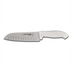 Thumbnail image #1 for Dexter Russell SofGrip 7-Inch Santoku Knife, Granton Edge, Stamped High-Carbon Stainless Steel Blade, White Soft Rubber Grip Handle