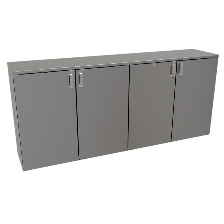 Product image #1 for Glastender CS1RB80 Shallow Depth Remote Back Bar Cooler, One-Zone, Bar Profile, 80 Inch, 4-Section