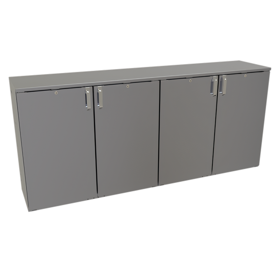 Product image #1 for Glastender CS1RB80 Shallow Depth Remote Back Bar Cooler, One-Zone, Bar Profile, 80 Inch, 4-Section