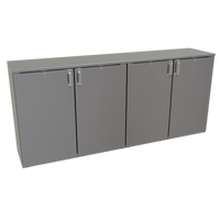 Glastender CS1RB80 Shallow Depth Remote Back Bar Cooler, One-Zone, Bar Profile, 80 Inch, 4-Section