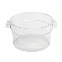 12 Quart Round Clear Polycarbonate Food Storage Container, Container Only