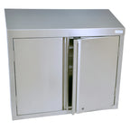 Thumbnail image #1 for BK Resources BKWCH-1524HL Wall-Mounted Stainless Steel Cabinet with Locking Hinged Doors and Adjustable Shelf, 24 x 15 x 32-1/2 Inches