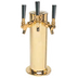 Thumbnail image #1 for Micro Matic USA 3-Faucet Glycol-Cooled Countertop Column Draft Beer Tower, PVD Brass Finish