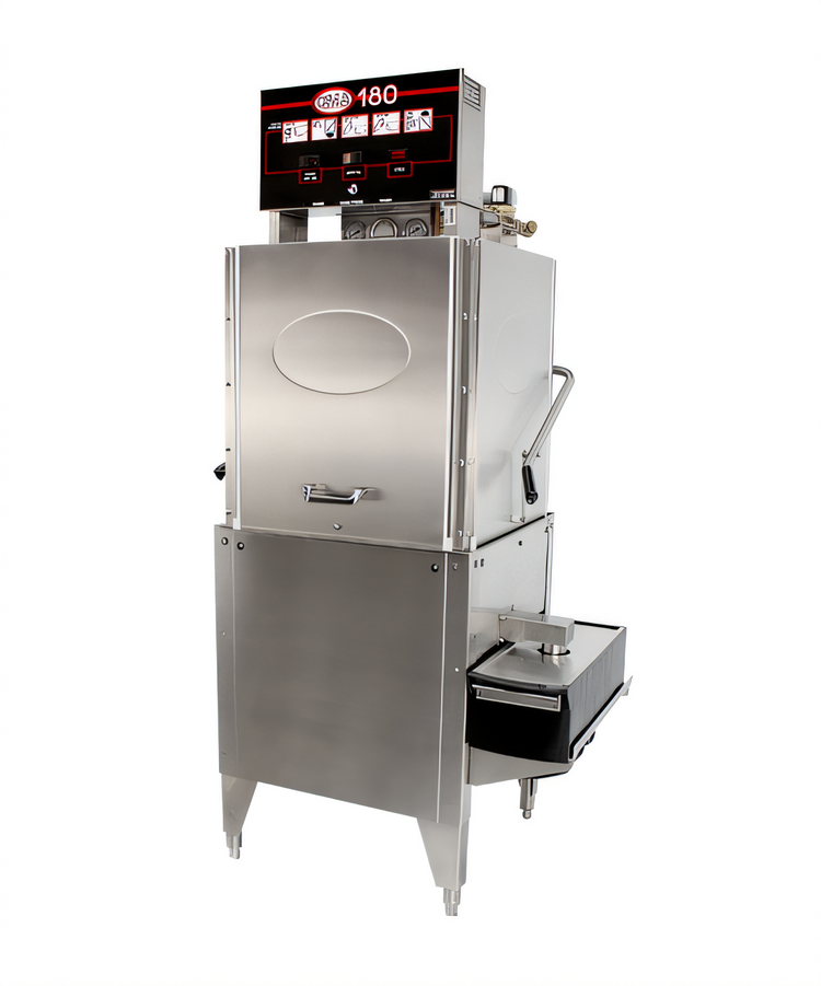 Product image #1 for CMA Dishmachines 180-C Corner Door-Type High-Temperature Sanitizing Dishwasher, 60 Racks/Hour