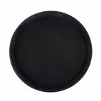 Thumbnail image #1 for Winco Deluxe TFG-14K Round Fiberglass Non-Slip Tray, 14" Diameter, Black Case of 12