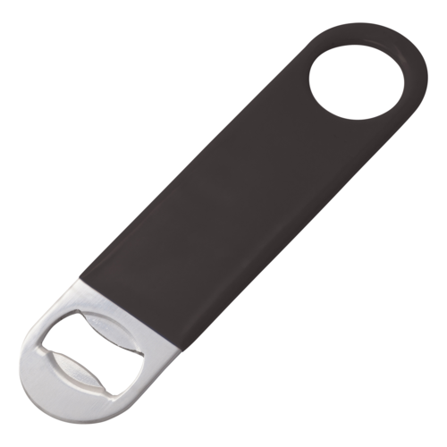 Product image #1 for Winco 7-Inch Black PVC-Coated Stainless Steel Flat Bottle Opener