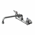 Thumbnail image #1 for T&S Brass B-2299-VF22-CR Wall-Mount Mixing Faucet with Swivel Base, 8-Inch Adjustable Centers, 14-Inch Swing Nozzle and 2.2 GPM Vandal-Resistant Aerator