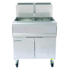 Thumbnail image #1 for Frymaster/Dean MJ Performance MJ240 Floor Model Gas Fryer, 2 x 40 lb Open Frypots, Millivolt Control, Stainless Steel