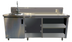 Thumbnail image #1 for Advance Tabco 84-Inch Stainless Steel Beverage Table with Left Sink, Urn Trough, Glass Rack, and Enclosed Base