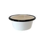 Thumbnail image #1 for TableCraft Products Enamelware 10959 Ramekin, 3 oz, Round, Vitreous Porcelain Enamel over Steel, Black/White Case of 24