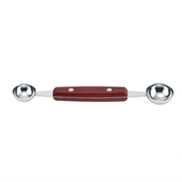 Winco MB-1 Double Melon Baller — 26 mm & 30 mm Stainless Steel Scoops with Wood Handle