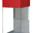 Thumbnail image #1 for Gold Medal Products 5509 Snack Crisper/Peanut Warmer, Red Dome, Clear Lexan Cabinet, 12-1/2"W x 16"D