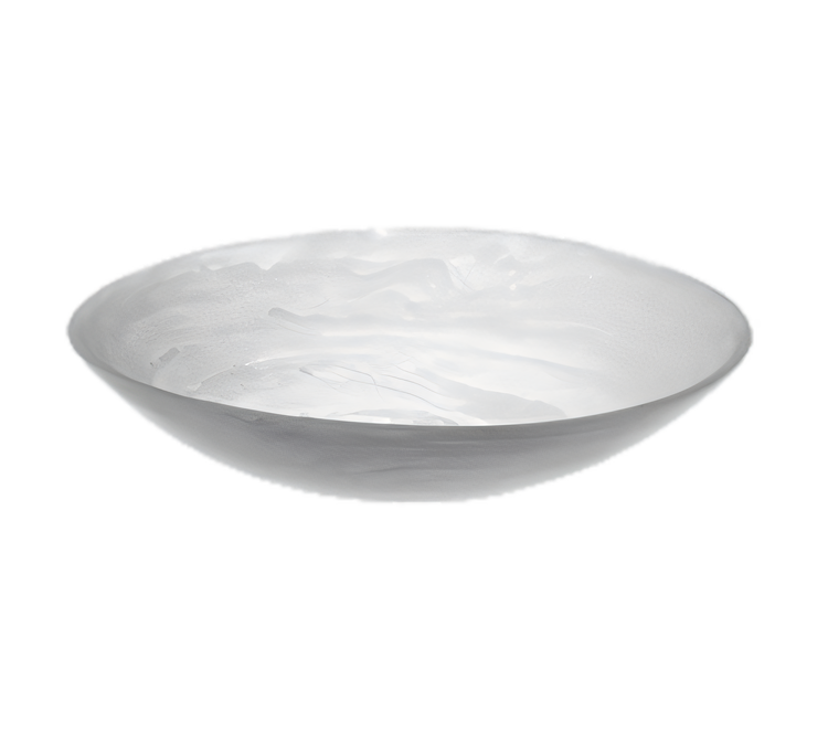 Product image #1 for Translucence Collection Large Round Resin Serving Bowl, 169 oz., White Swirl