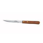 Thumbnail image #1 for Winco Economy K-35W Stamped Steak Knife, 8-Inch Overall Length, 4-Inch Pointed Stainless Steel Blade, Wooden Handle Case of 48