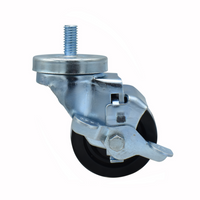 BK Resources 3SBR-4ST-LDP-TLB Shelf Casters & Leveling Feet