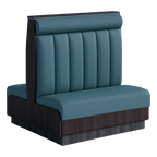 Thumbnail image #1 for ATSMFG ATS AT&S-AD-KR48-6CHHR GR7 Karender Standard Booth, double, 48" long x 48" high, 6-channel with Headroll back, Upholstery and foam fitted over