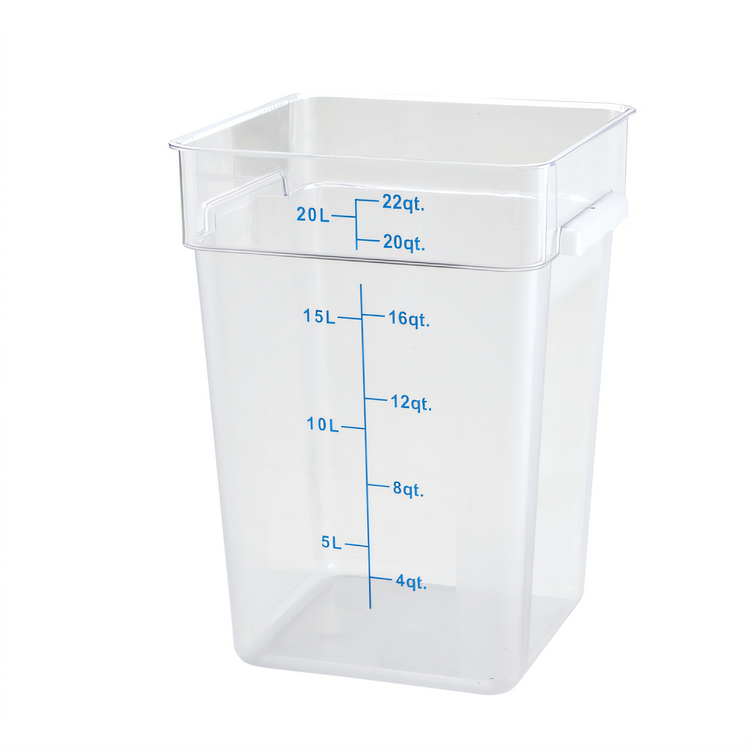Product image #1 for 22 Qt Square Clear Polycarbonate Food Storage Container, Container Only
