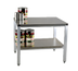 Thumbnail image #1 for New Age Stationary Open-Base Aluminum Equipment Stand with Stainless Steel Top, 24 x 29 x 24 Inches