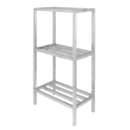 Thumbnail image #1 for Channel Manufacturing Lifetime Tough ED2442-3 3-Shelf Tubular Aluminum Dunnage Shelving, 42 x 24 x 64 Inches