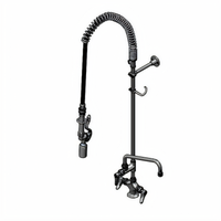 T&S Brass EasyInstall Single-Hole Deck-Mount Pre-Rinse Unit with Add-On Faucet, 10-Inch Swing Nozzle, and 1.07 GPM Spray Valve