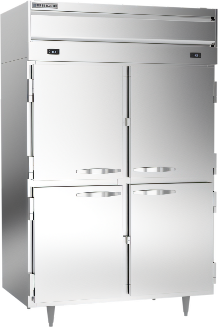 Product image #1 for Beverage Air P-Series Dual-Temperature 2-Section Reach-In Refrigerator/Freezer with 4 Lockable Half Doors, 42.02 Cubic Feet