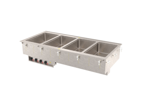 Product image #1 for Vollrath 4-Well Drop-In Electric Hot Food Well with Manifold Drain, Wet Operation, Infinite Controls, 120V