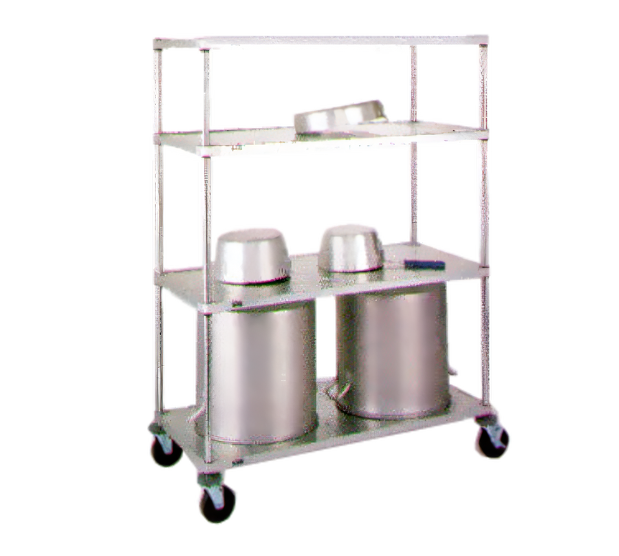 Product image #1 for Super Erecta Mobile Stainless Steel Pot & Pan Rack with 4 Embossed Shelves, 60 x 24 x 68 Inches