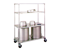 Super Erecta Mobile Stainless Steel Pot & Pan Rack with 4 Embossed Shelves, 60 x 24 x 68 Inches