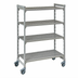 Thumbnail image #2 for Cambro Camshelving Premium 4-Tier Mobile Starter Polymer Shelving Unit, 24