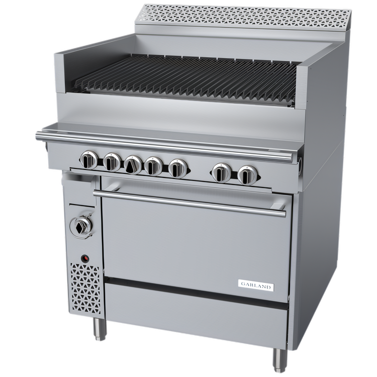 Product image #1 for Garland Cuisine Series Heavy Duty 36-Inch Natural Gas Charbroiler Range with Standard Oven and Non-Adjustable Grates