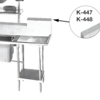 Thumbnail image #1 for Advance Tabco K-447 High Backsplash Sink Splash Guard, Up to 18 Inches High, Per Linear Foot