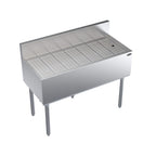 Thumbnail image #1 for Krowne Royal Series KR19-GS42 Freestanding Stainless Steel Underbar Drainboard, 42 x 19 Inches, Open Base, 6-Inch Splash