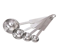 Deluxe 4-Piece Nesting Measuring Spoon Set, Heavy Gauge Stainless Steel