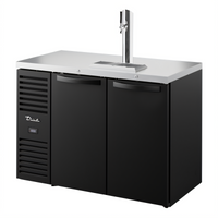 True 48-Inch Two-Section Draft Beer Refrigerator with Stainless Steel Countertop and One Column