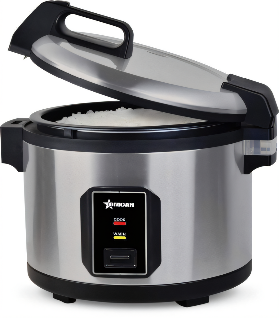 Product image #1 for Omcan Automatic Countertop Electric Rice Cooker/Warmer with Hinged Locking Lid, 32-Cup Uncooked Capacity