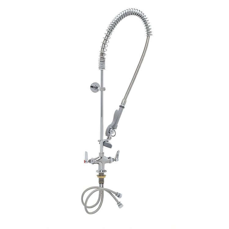 Product image #1 for T&S Brass B-2244 Deck Mount Single-Hole Pre-Rinse Unit with 44-Inch Flexible Hose