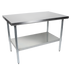 Thumbnail image #1 for John Boos Stallion Economy Stainless Steel Work Table, 96 x 24 Inches, Flat Top with Galvanized Base