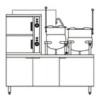 Thumbnail image #1 for Crown GCX-10-6-10 Gas Double Compartment Convection Steamer with Dual Kettles