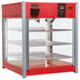 Thumbnail image #1 for Winco Heated & Humidified Countertop Hot Food Display Merchandiser with 2 Pass-Through Doors and 3 Shelves