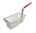 Thumbnail image #1 for Admiral Craft FBR-13612 Rectangular Nickel Plated Steel Fryer Basket with Red-Coated Handle