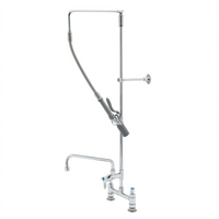 T&S Brass EasyInstall Deck Mount Pre-Rinse Unit with Add-On Faucet and 12-Inch Swing Spout