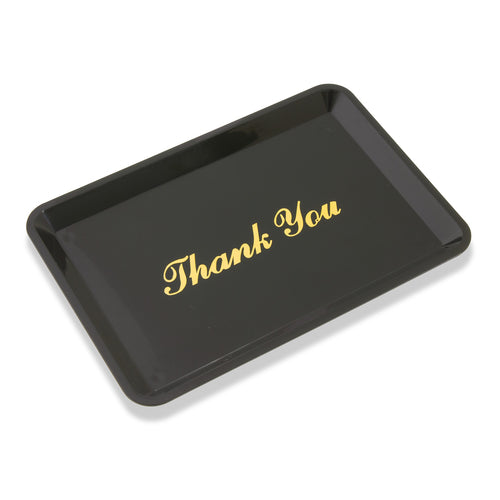 Product image #1 for Crestware 4 x 6 Inch Black Rectangular Plastic Tip Tray