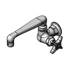 Thumbnail image #1 for T&S Brass B-0216 Wall-Mount Single-Temperature Pantry Faucet with 6-Inch Swivel Cast Spout