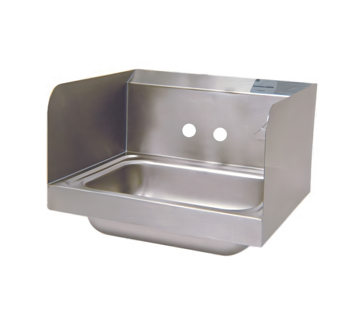 Product image #1 for Advance Tabco Wall-Mounted Hand Sink with 14 x 10 x 5 Inch Bowl, Side Splashes, Faucet Not Included