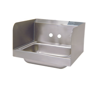 Advance Tabco Wall-Mounted Hand Sink with 14 x 10 x 5 Inch Bowl, Side Splashes, Faucet Not Included