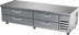 Thumbnail image #1 for Beverage-Air 84-Inch Four-Drawer Chef Base Refrigerator with Stainless Steel Top and Side-Mounted Self-Contained R290 Refrigeration